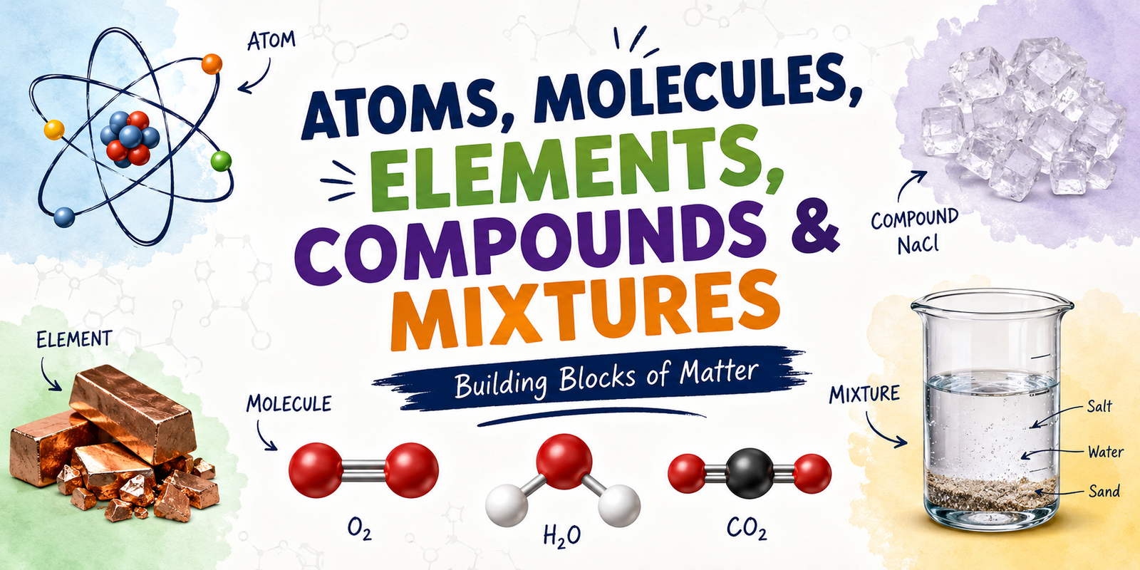 atoms-molecules-elements-compounds-mixtures